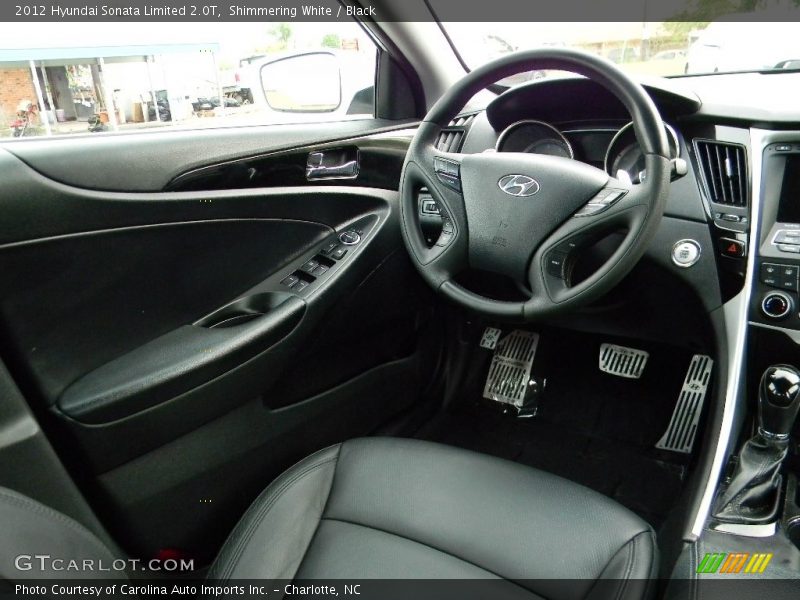 Shimmering White / Black 2012 Hyundai Sonata Limited 2.0T