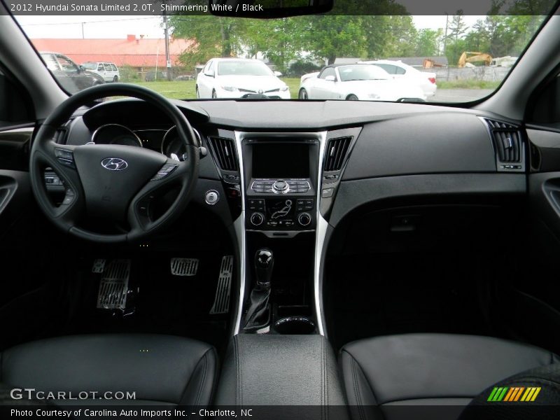 Shimmering White / Black 2012 Hyundai Sonata Limited 2.0T