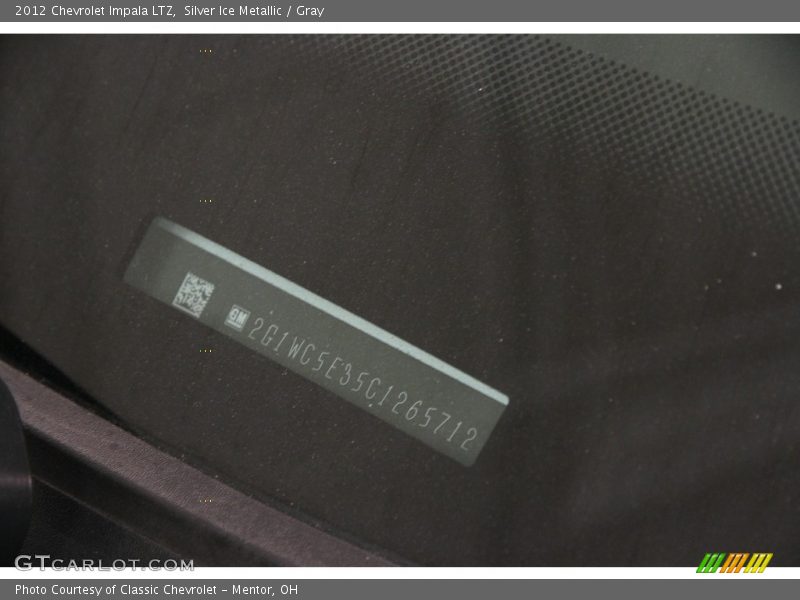 Silver Ice Metallic / Gray 2012 Chevrolet Impala LTZ