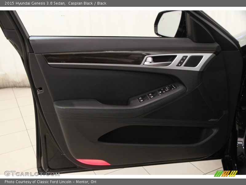 Caspian Black / Black 2015 Hyundai Genesis 3.8 Sedan