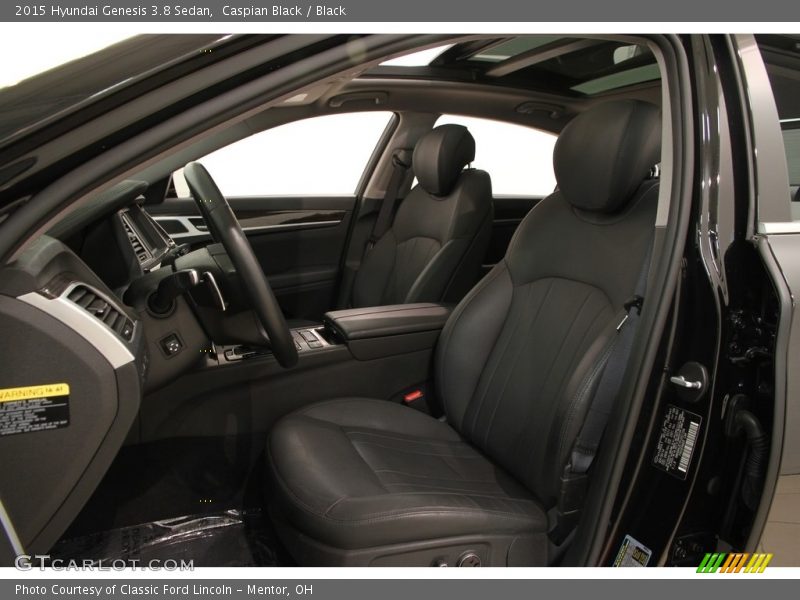 Caspian Black / Black 2015 Hyundai Genesis 3.8 Sedan