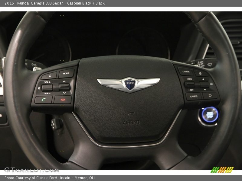 Caspian Black / Black 2015 Hyundai Genesis 3.8 Sedan