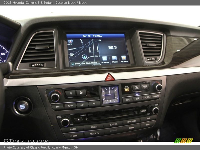 Caspian Black / Black 2015 Hyundai Genesis 3.8 Sedan