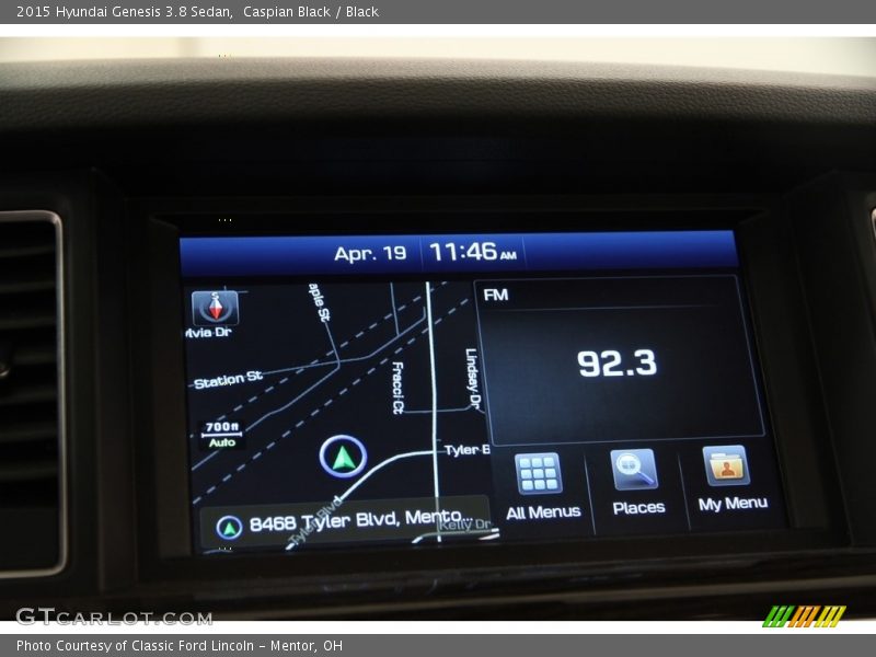 Caspian Black / Black 2015 Hyundai Genesis 3.8 Sedan