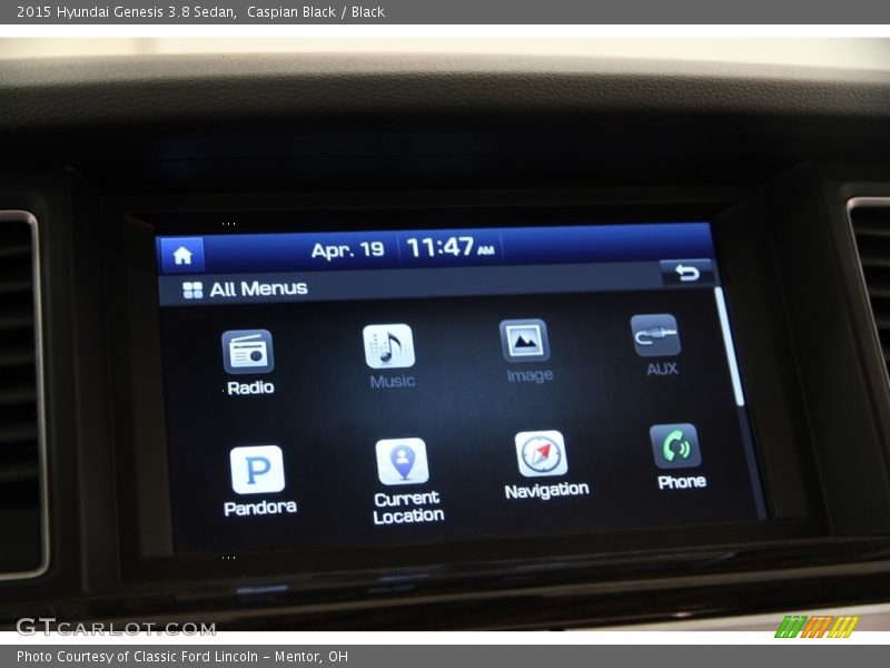Caspian Black / Black 2015 Hyundai Genesis 3.8 Sedan