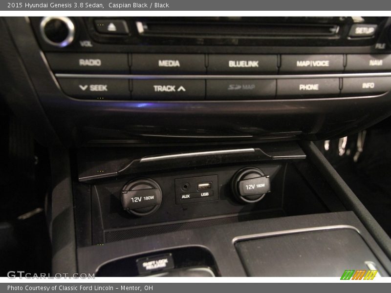 Caspian Black / Black 2015 Hyundai Genesis 3.8 Sedan