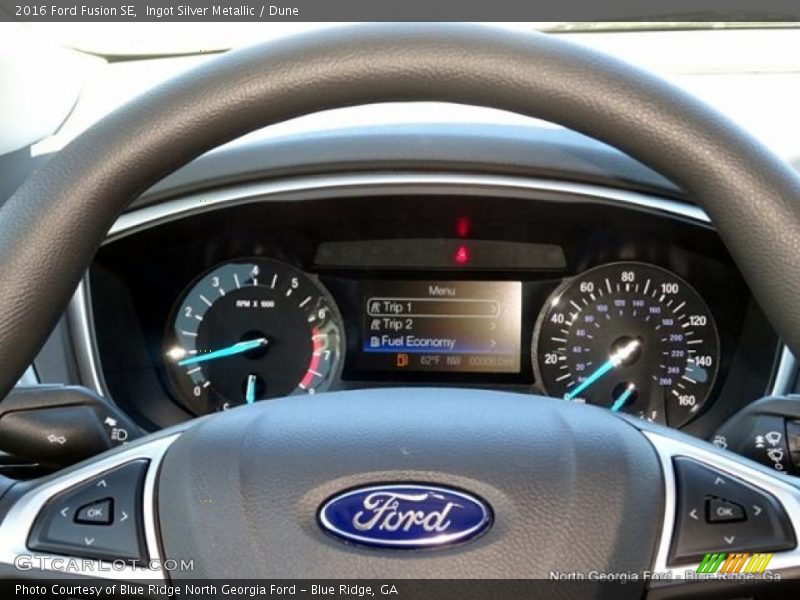 Ingot Silver Metallic / Dune 2016 Ford Fusion SE