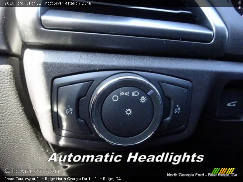 Ingot Silver Metallic / Dune 2016 Ford Fusion SE