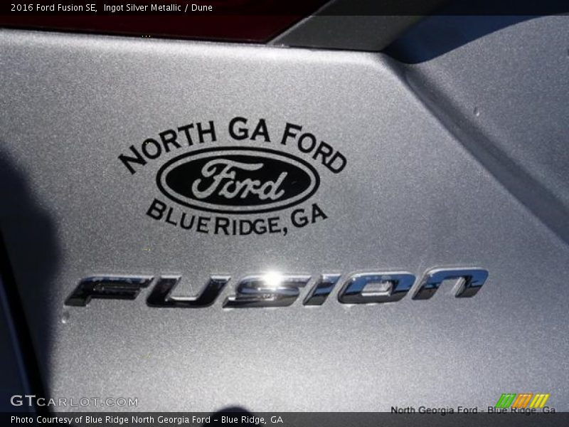 Ingot Silver Metallic / Dune 2016 Ford Fusion SE