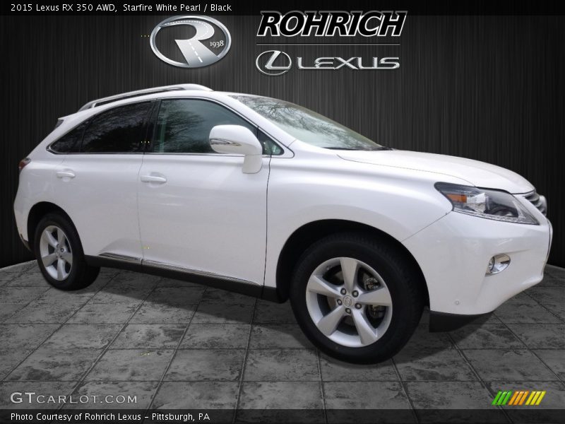 Starfire White Pearl / Black 2015 Lexus RX 350 AWD