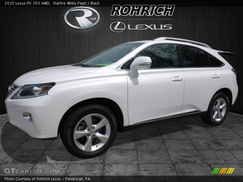 Starfire White Pearl / Black 2015 Lexus RX 350 AWD
