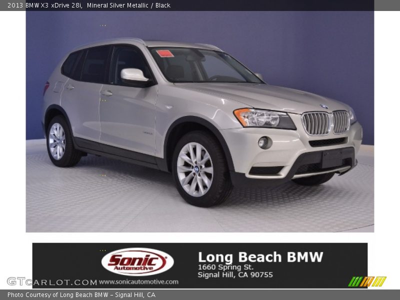 Mineral Silver Metallic / Black 2013 BMW X3 xDrive 28i
