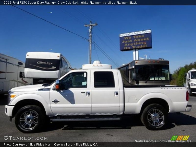 White Platinum Metallic / Platinum Black 2016 Ford F250 Super Duty Platinum Crew Cab 4x4