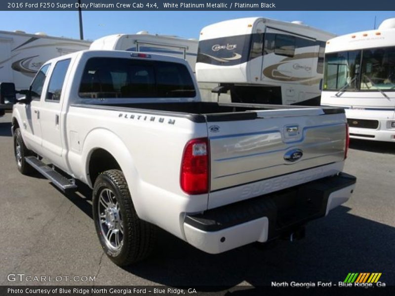 White Platinum Metallic / Platinum Black 2016 Ford F250 Super Duty Platinum Crew Cab 4x4
