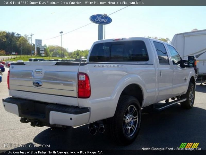 White Platinum Metallic / Platinum Black 2016 Ford F250 Super Duty Platinum Crew Cab 4x4