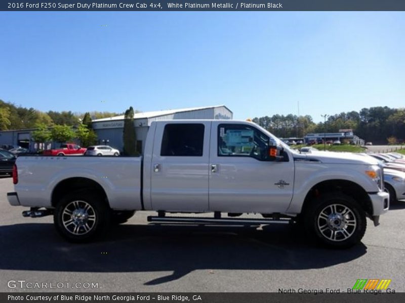 White Platinum Metallic / Platinum Black 2016 Ford F250 Super Duty Platinum Crew Cab 4x4