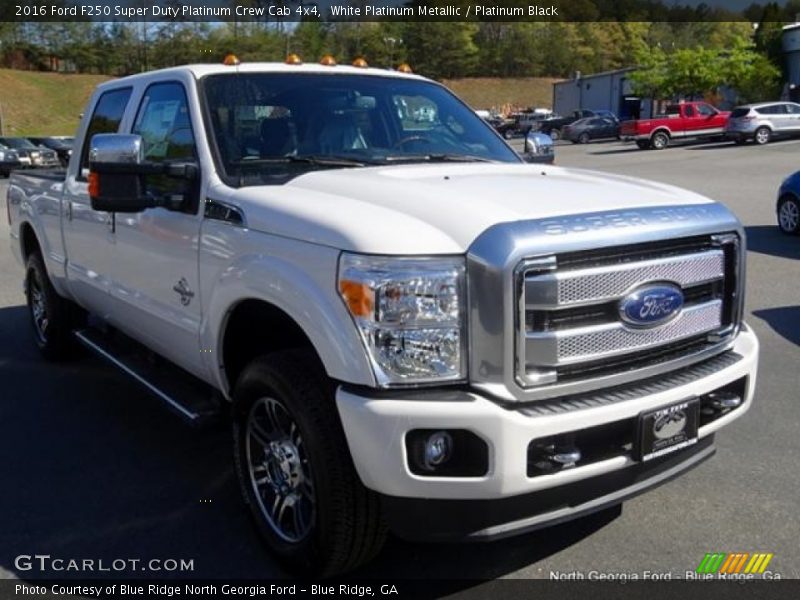 White Platinum Metallic / Platinum Black 2016 Ford F250 Super Duty Platinum Crew Cab 4x4