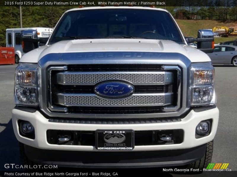 White Platinum Metallic / Platinum Black 2016 Ford F250 Super Duty Platinum Crew Cab 4x4