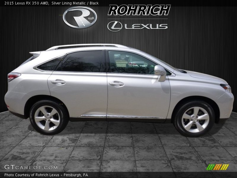 Silver Lining Metallic / Black 2015 Lexus RX 350 AWD