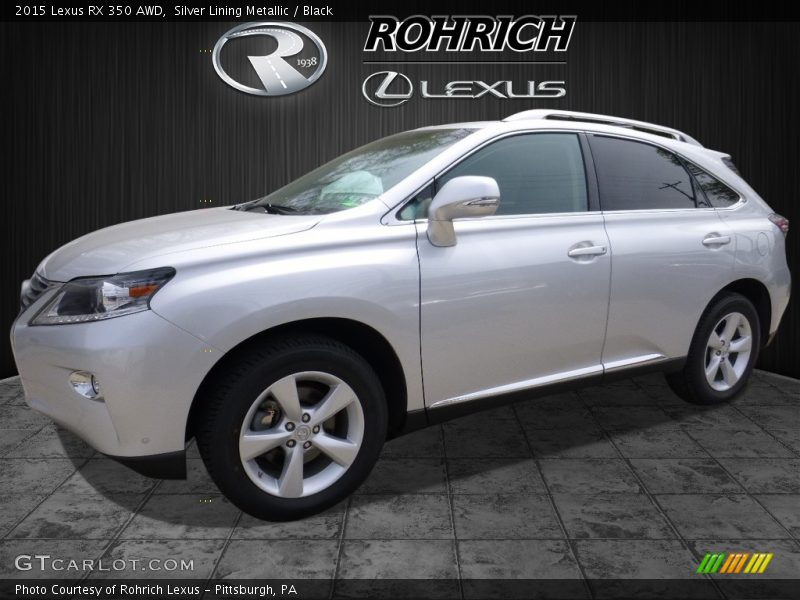 Silver Lining Metallic / Black 2015 Lexus RX 350 AWD