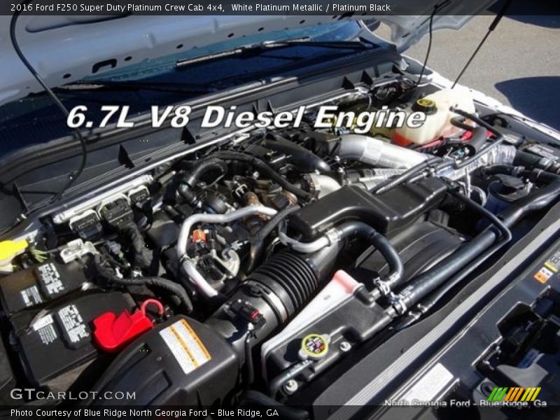 White Platinum Metallic / Platinum Black 2016 Ford F250 Super Duty Platinum Crew Cab 4x4