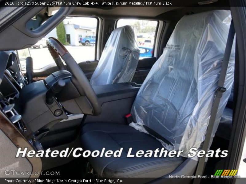 White Platinum Metallic / Platinum Black 2016 Ford F250 Super Duty Platinum Crew Cab 4x4
