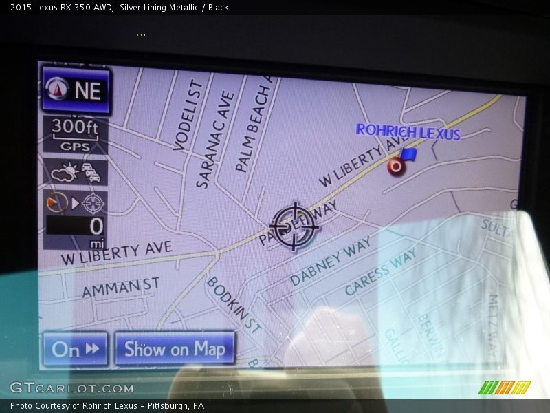 Silver Lining Metallic / Black 2015 Lexus RX 350 AWD