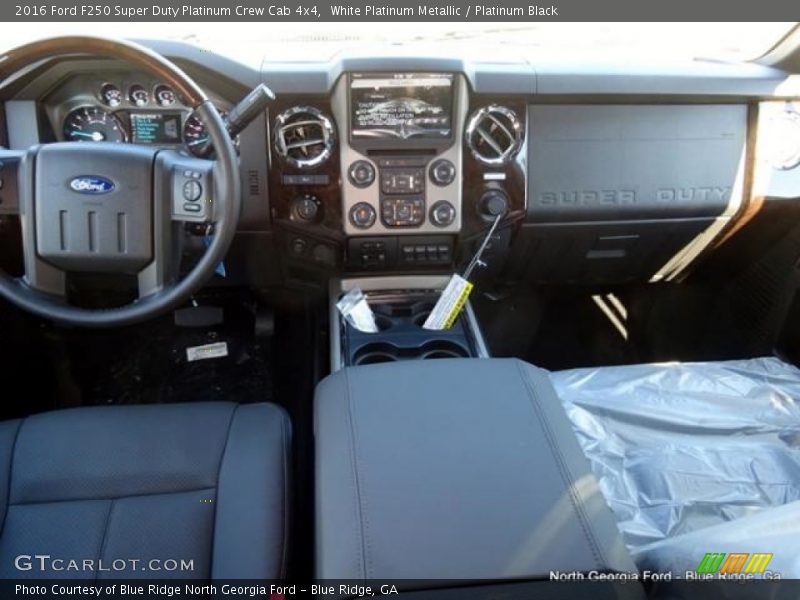 White Platinum Metallic / Platinum Black 2016 Ford F250 Super Duty Platinum Crew Cab 4x4