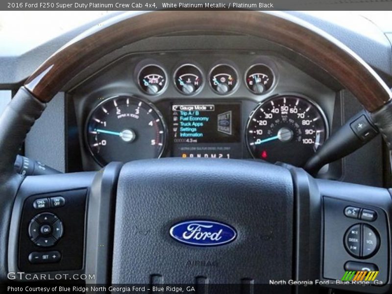 White Platinum Metallic / Platinum Black 2016 Ford F250 Super Duty Platinum Crew Cab 4x4