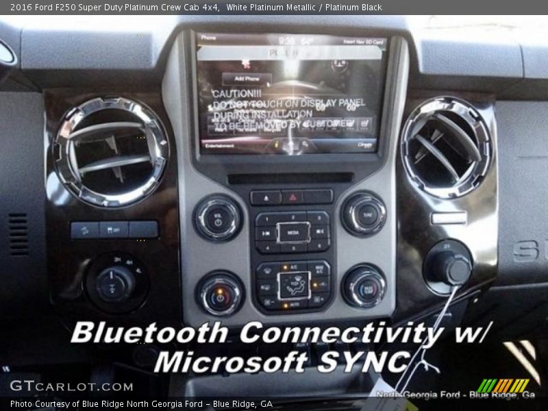White Platinum Metallic / Platinum Black 2016 Ford F250 Super Duty Platinum Crew Cab 4x4