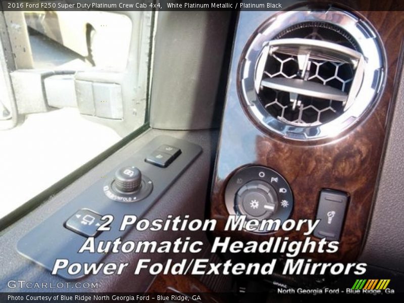 White Platinum Metallic / Platinum Black 2016 Ford F250 Super Duty Platinum Crew Cab 4x4