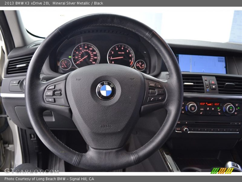Mineral Silver Metallic / Black 2013 BMW X3 xDrive 28i