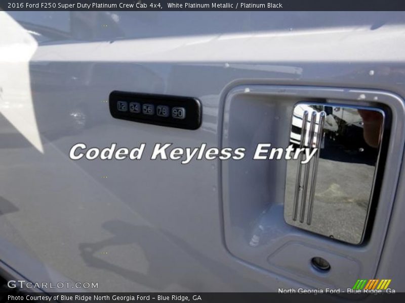 White Platinum Metallic / Platinum Black 2016 Ford F250 Super Duty Platinum Crew Cab 4x4