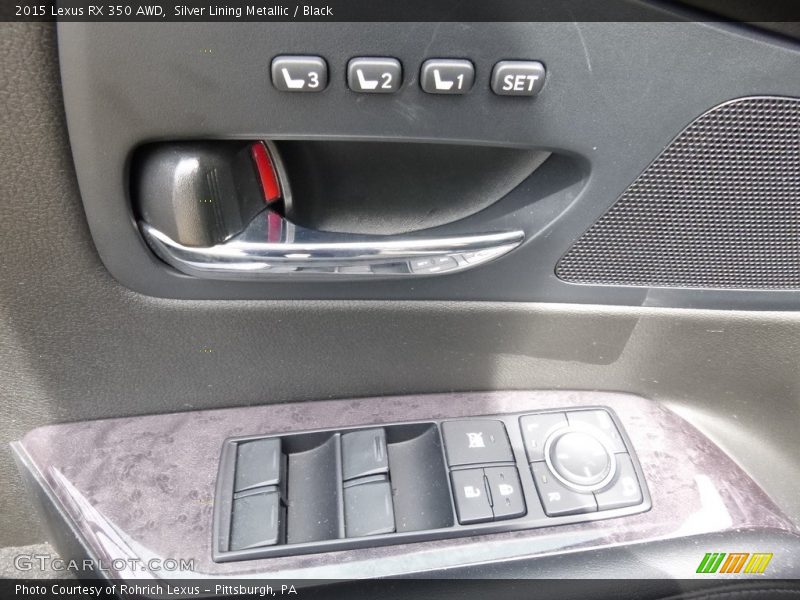 Silver Lining Metallic / Black 2015 Lexus RX 350 AWD