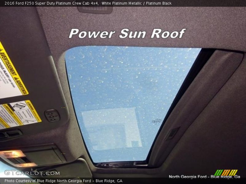 White Platinum Metallic / Platinum Black 2016 Ford F250 Super Duty Platinum Crew Cab 4x4