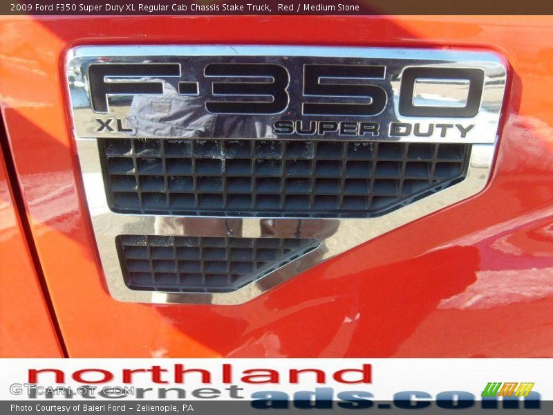 Red / Medium Stone 2009 Ford F350 Super Duty XL Regular Cab Chassis Stake Truck