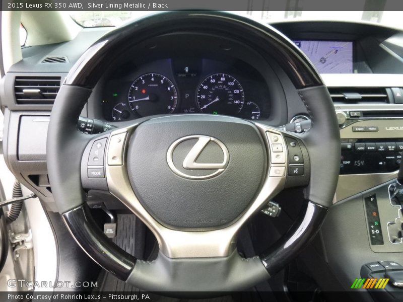 Silver Lining Metallic / Black 2015 Lexus RX 350 AWD