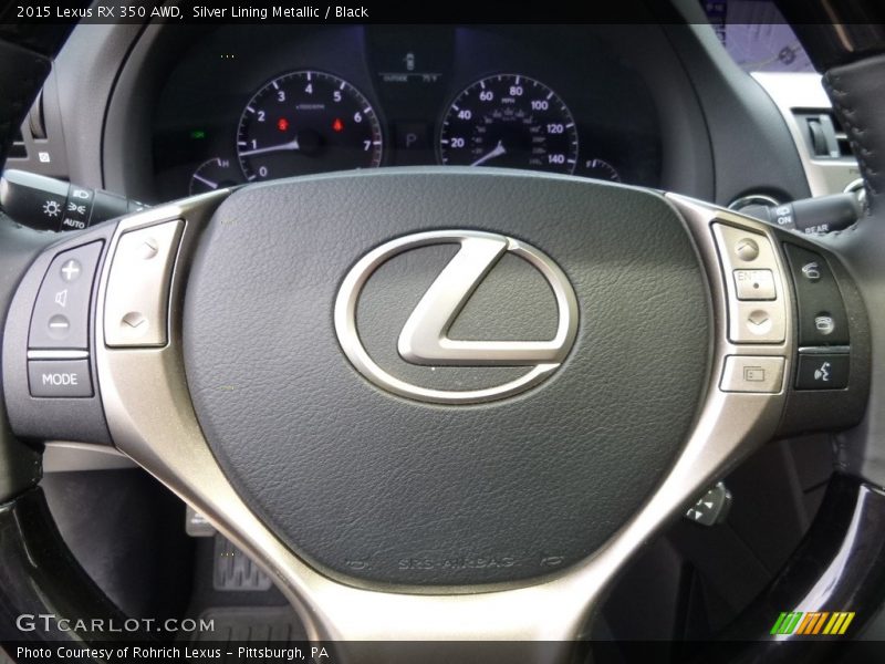 Silver Lining Metallic / Black 2015 Lexus RX 350 AWD
