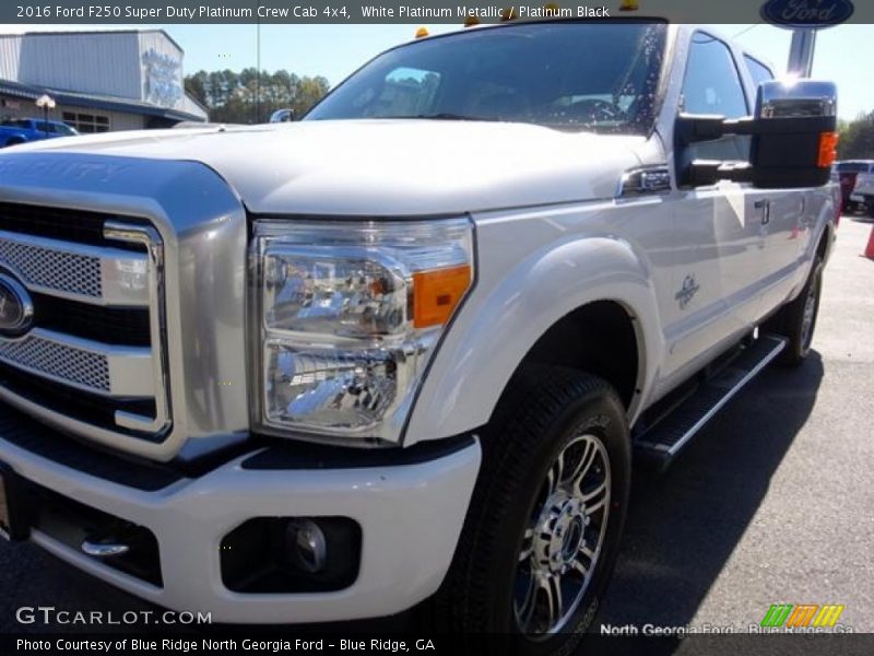 White Platinum Metallic / Platinum Black 2016 Ford F250 Super Duty Platinum Crew Cab 4x4