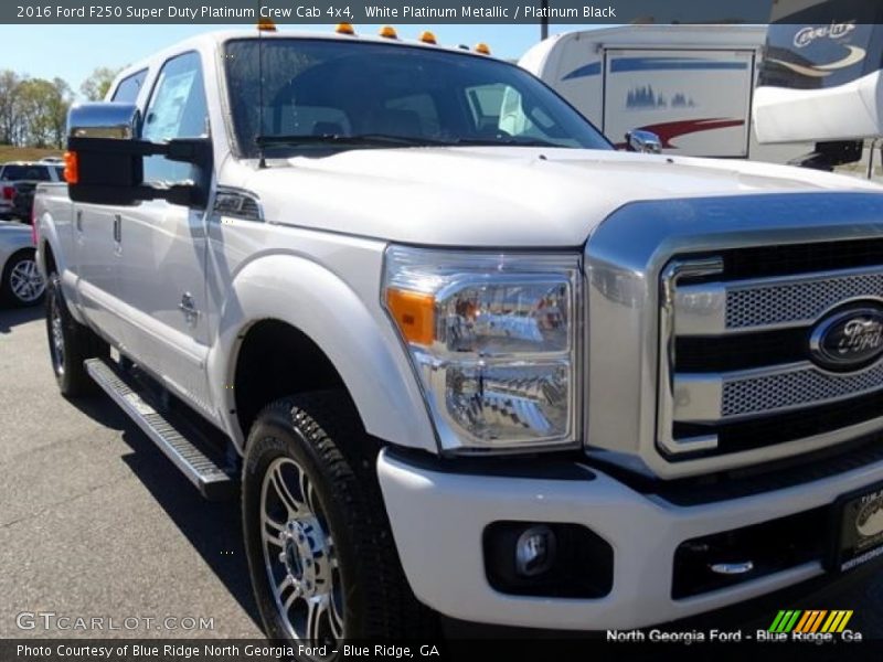 White Platinum Metallic / Platinum Black 2016 Ford F250 Super Duty Platinum Crew Cab 4x4