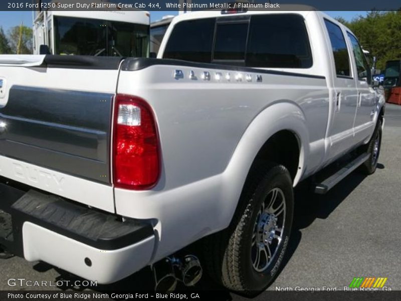 White Platinum Metallic / Platinum Black 2016 Ford F250 Super Duty Platinum Crew Cab 4x4