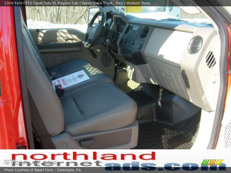 Red / Medium Stone 2009 Ford F350 Super Duty XL Regular Cab Chassis Stake Truck