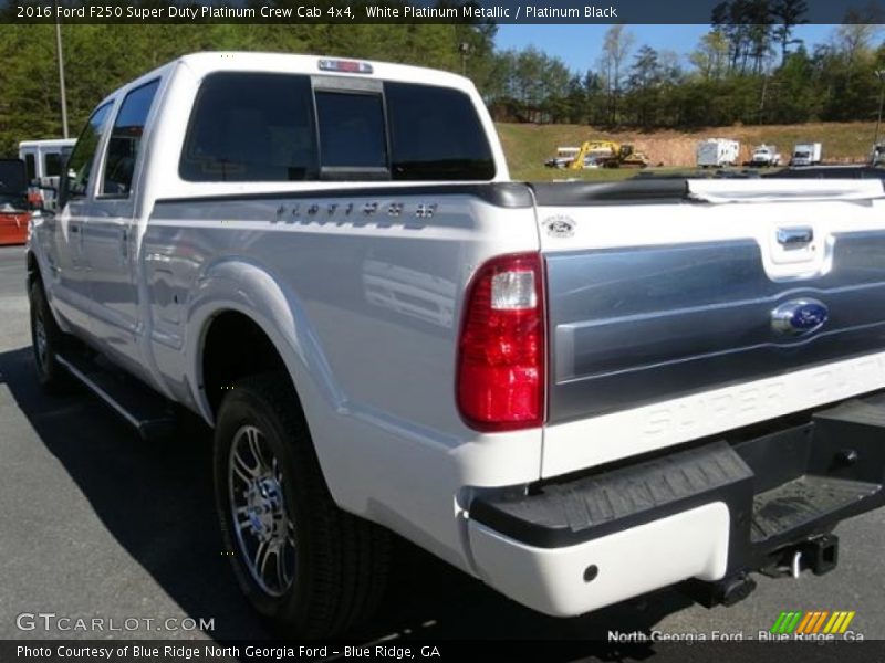 White Platinum Metallic / Platinum Black 2016 Ford F250 Super Duty Platinum Crew Cab 4x4