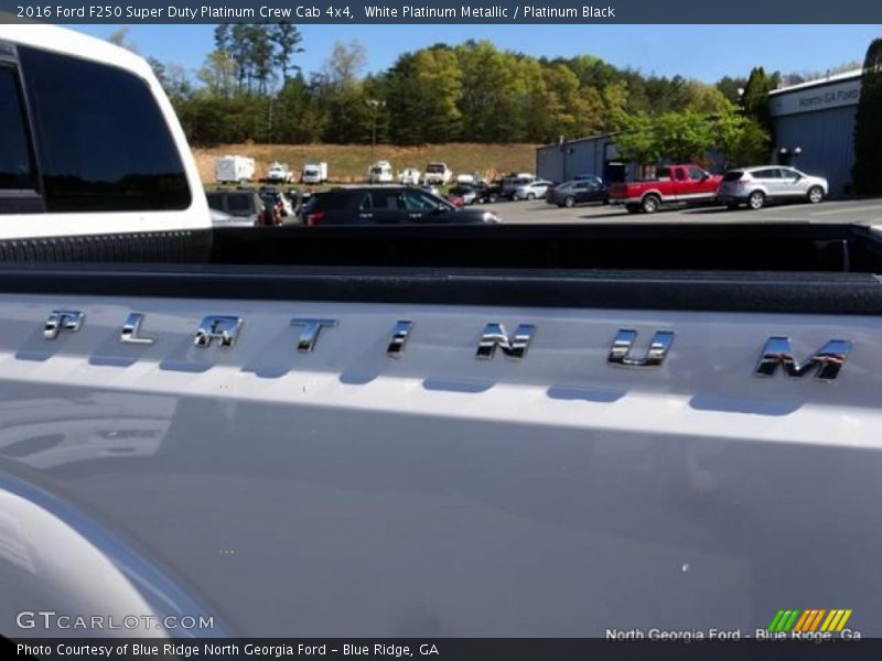 White Platinum Metallic / Platinum Black 2016 Ford F250 Super Duty Platinum Crew Cab 4x4