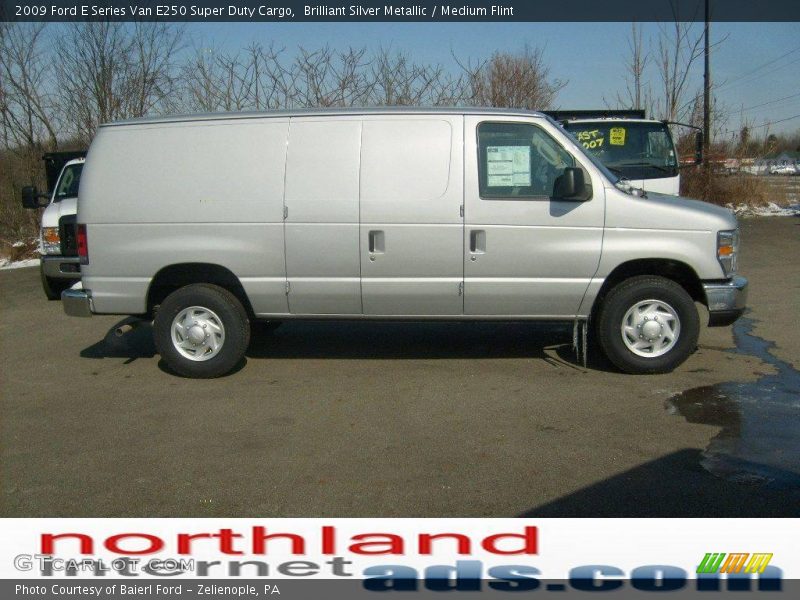 Brilliant Silver Metallic / Medium Flint 2009 Ford E Series Van E250 Super Duty Cargo