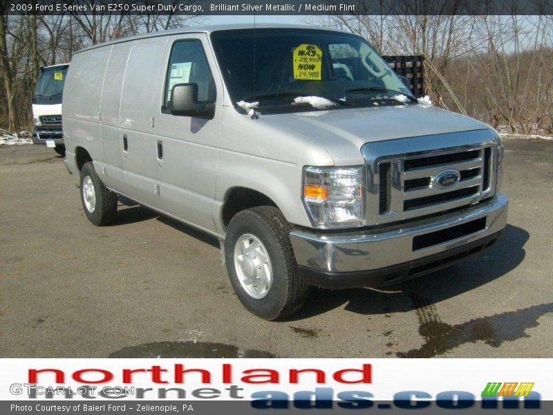 Brilliant Silver Metallic / Medium Flint 2009 Ford E Series Van E250 Super Duty Cargo