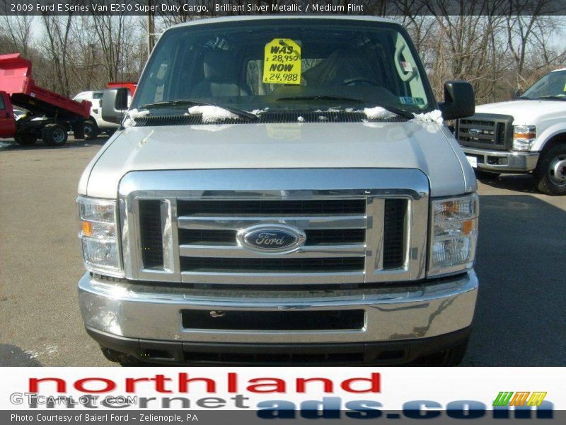 Brilliant Silver Metallic / Medium Flint 2009 Ford E Series Van E250 Super Duty Cargo