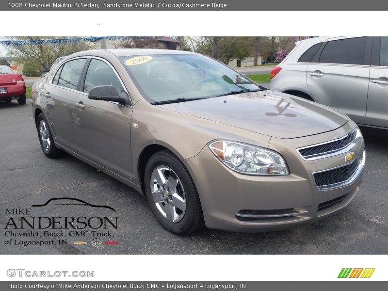 Sandstone Metallic / Cocoa/Cashmere Beige 2008 Chevrolet Malibu LS Sedan