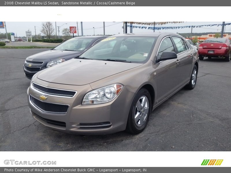 Sandstone Metallic / Cocoa/Cashmere Beige 2008 Chevrolet Malibu LS Sedan