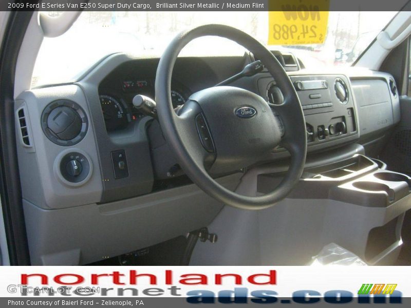 Brilliant Silver Metallic / Medium Flint 2009 Ford E Series Van E250 Super Duty Cargo